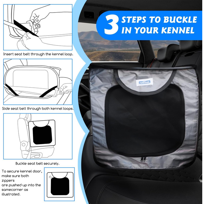 Переносний вольєр для собак та котів у машину, розкладний вольєр для тварин, 93x54x54 см