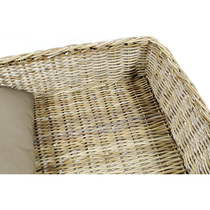 Корзина для собак Kobolo з ротангу з подушкою, 94x74x26 см
