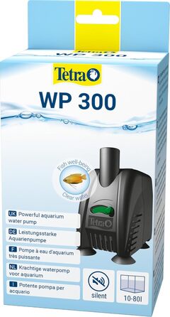 Tetra WP 1000 водяна помпа для акваріумів, потужна акваріумна помпа з регулюванням потоку, для оптимальної циркуляції та чистої води, 200-300 л (WP 300 для 10-80 л)