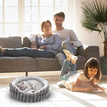 Лежанка для котів та собак, лежанка-софа для тварин, знімна та миюча, неслизька, для котів та собак (Сірий, S)