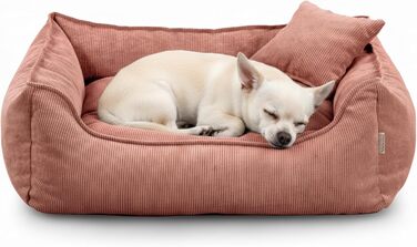 Gutekissen® Lucky: М'яке ліжко для собак – зручне, миється, з поліуретановою начинкою, знімний чохол (персик, XS - 55x40)