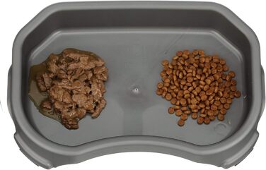 Велика миска для котів і собак Neater Pet Brands, 1,9 л, темно-сіра – універсальна миска для домашніх тварин, підходить для котів, собак або дрібних тварин, з великим об'ємом