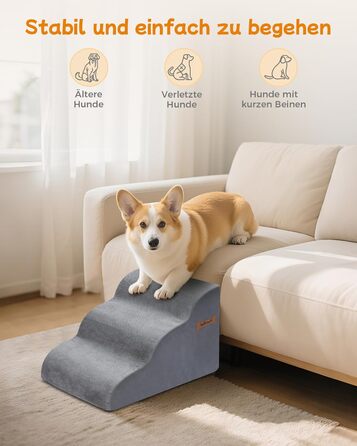 Сходинки для собак 5-ступінчасті, 60 см - для дивану та ліжка, з антиковзким покриттям. Ідеально для маленьких тварин та літніх котів з проблемами суглобів