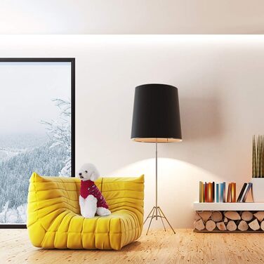 Пуловер для собак BINGPET з мотивом сніжинок, теплий, в'язаний, для собак та котів, зимовий одяг для тварин, розмір S