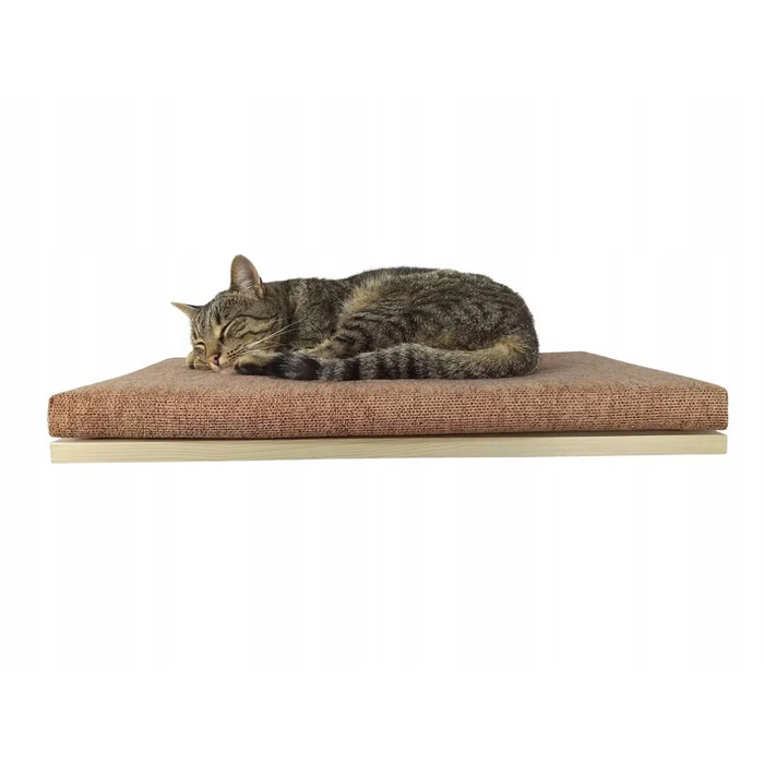 Настінна полиця для котів Cat's Atelier Cozy Nook, 60x37x6 см, натуральна