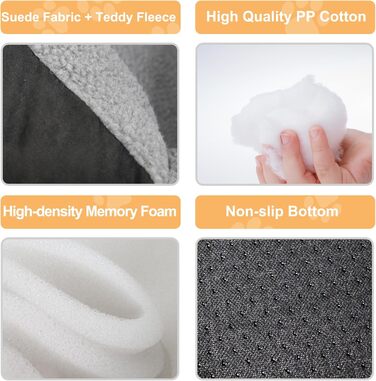 Автокрісло для собак малого та середнього розміру до 13,6 кг, знімний та миючий чохол, підійде для котів, автокрісло на переднє сидіння, з ременями безпеки (Сірий, L)