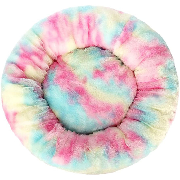 Кругле ліжко для собак та котів Chickwin, тепле м'яке ліжко-пончик, зручна база, не слизьке, для маленьких, середніх та великих собак (різні кольори, 110см)