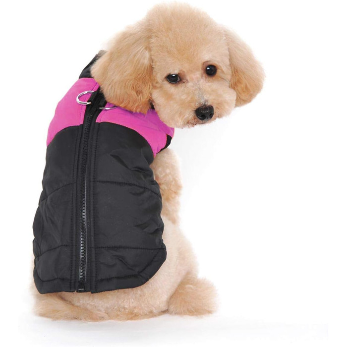 Зимовий теплий одяг для собак Ectkuee: водонепроникний пуховик для собак (рожевий, L)