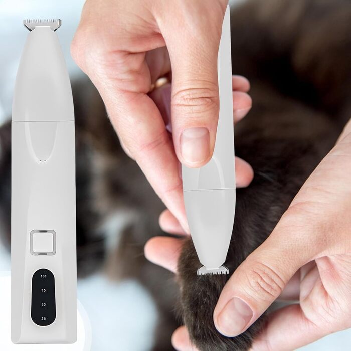 Бездротовий собачий триммер з LED-підсвічуванням та низьким рівнем шуму, цифрова панель, 2 швидкості, аксесуари для догляду вдома та в подорожах