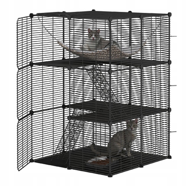 Будиночок для котів Balconera, чорний, квадратний, 104 см x 72 см x 140 см