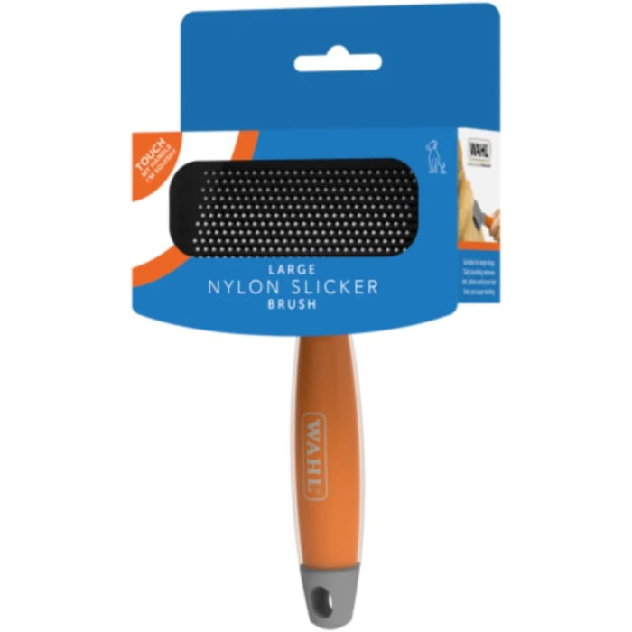 Валь ЗУП-щітка з нейлону, професійна щітка для грумінгу, для собак та котів, інструменти для догляду за шерстю, для довгошерстих тварин, гелевий хват L (упаковка 1)