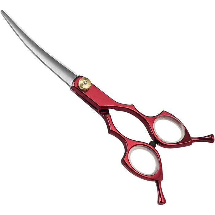 Вигнута професійна шерсть для грумінгу домашніх тварин, ножиці для собак та котів, нержавіюча сталь, для стрижки лап, вух, очей, шерсті (зелені та червоні)