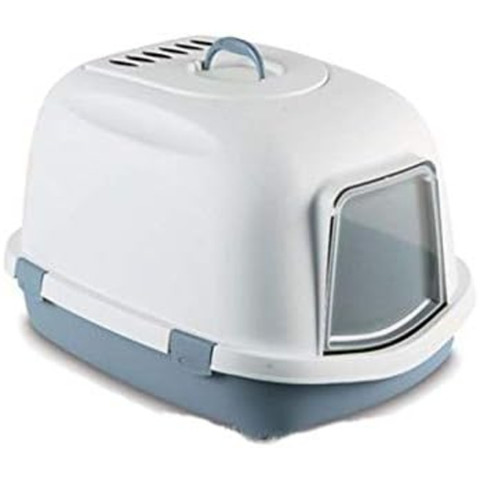 Лоток для котів Stefanplast Super Queen, 55 x 71 x 46,5 см, сталево-блакитний