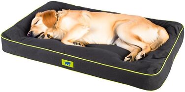 Ортопедичний лежак для собак Ferplast Polo XL - чорний, 110 x 70 x 8 см - лежак для собак, миючий, знімний наповнювач