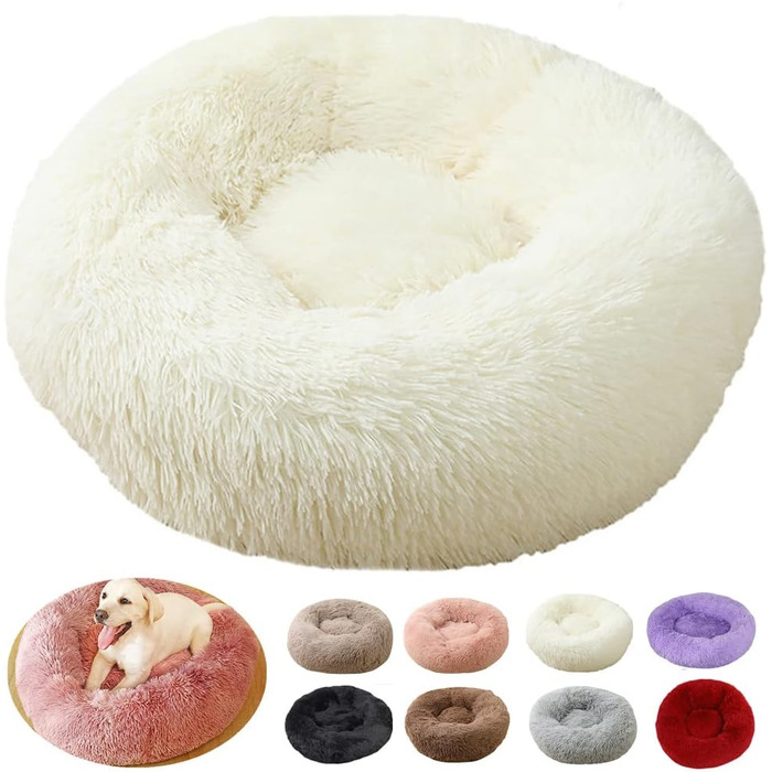 Ортопедична лежанка для собак, Anti-Stress, XXL, велика, для цуценят, лежанка-кошик, біла (40 см)