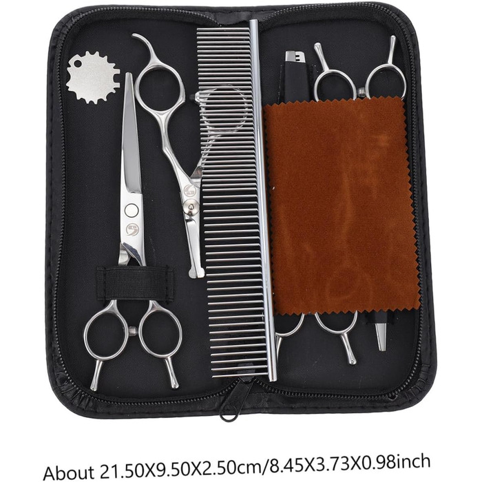 Набір ножиць для грумінгу собак з нержавіючої сталі. Інструмент для стрижки шерсті з округлими кінцями для безпечного догляду за тваринами