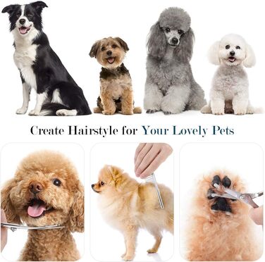 Набір професійних ножиць для грумінгу собак Pawaboo (5 шт.), рожевий