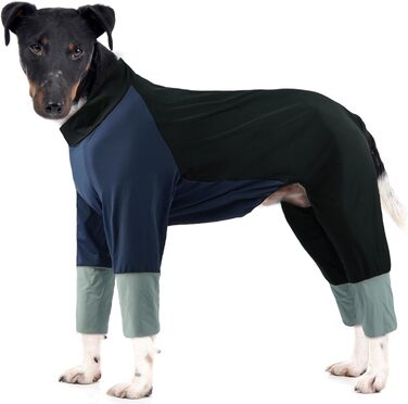 Піжама для собак Hjumarayan, чорна, 3XL: зручна повна обробка, довгі штани, захист від бруду, ідеальна після операції