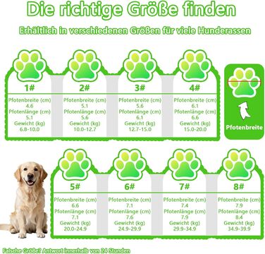 Водонепроникні антиковзні собачі чоботи з відбивачами, для дощу/снігу/бруду та прогулянок на природі, підходять для собак від маленьких до великих (Чорний, #1 (ширина 4,7 см) для 6,8–10 кг)