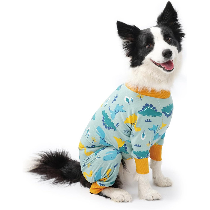 Захисний боді для собак після операції FeimaX: захист від лизання, дихаючий, для собак після кастрації (дівчата та хлопці), альтернатива електронного нашийника, для великих та середніх собак, дизайн динозавр