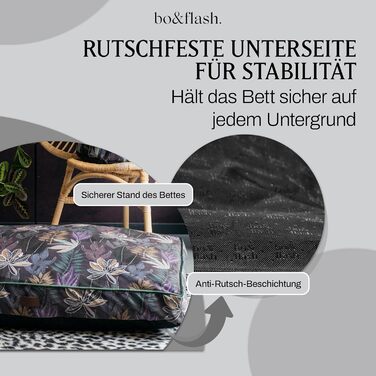Аттіас Hundekissen: Лежанка для собак, зручна та стильна, з неслизьким покриттям (M, Max)