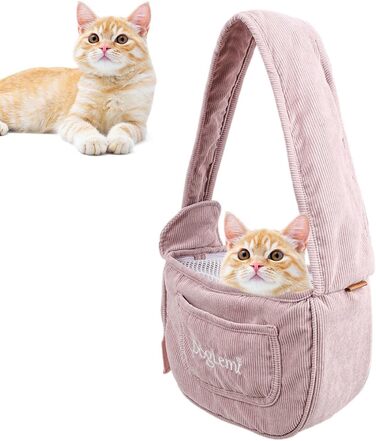 Шлейка для собак - регульована водонепроникна сумка-переноска для котів, легка сумка на плече для подорожей, сітчаста переноска з надійним ремінним кріпленням для маленьких тварин