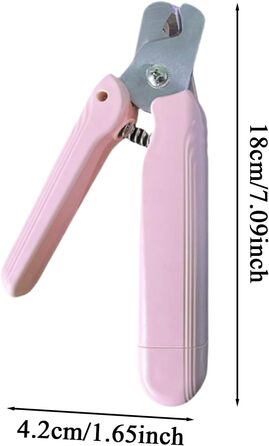 Електричний триммер для собак з LED-підсвічуванням | Набір для догляду за кігтями домашніх тварин, рожевий