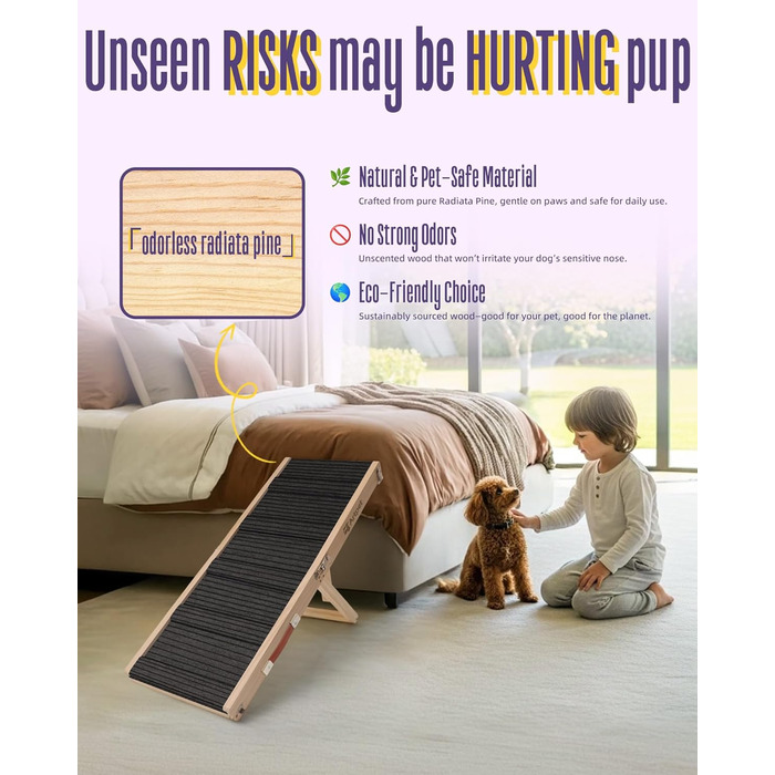 Рампа для собак Extra Lange 190 см – розкладна, для великих собак, до 90 кг (зовні), до 20 кг (всередині), для SUV, Kombi та автодому