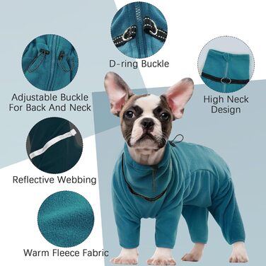 Теплий зимовий одяг для собак: пуховик, тепла куртка, піжама, комбінезон, одяг для собак S, M, L, великих, середніх, малих порід, зелений