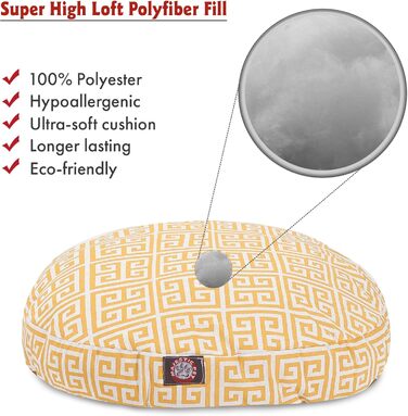 Кругле собаче ліжко Majestic Pet Products, велике, для дому та вулиці, знімний, washable cover