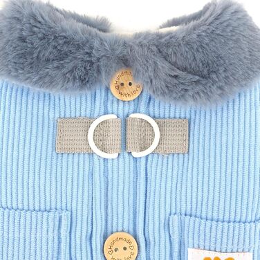 Зунеа Куртка для собак з кордурової тканини, тепла, з флісовою підкладкою, для цуценят, з кільцем D, мила, для холодної погоди, тепла, для чихуахуа, зелена, розмір XS