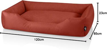 BedDog Zara: лежанка для собак середнього розміру, XL (120x85x23 см), бежевий колір