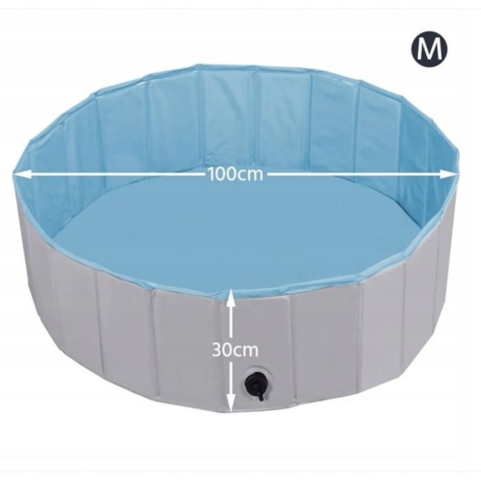 Складальний басейн для собак 100x30 см — зручний пляж для домашніх улюбленців