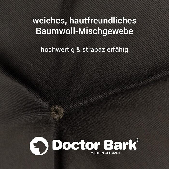 Ортопедичне ліжко для собак Doctor Bark - миється до 95°C, гігієнічне, без запаху, з м'якою підстилкою для собак середніх порід (S - 70x60 см, Коричневе)