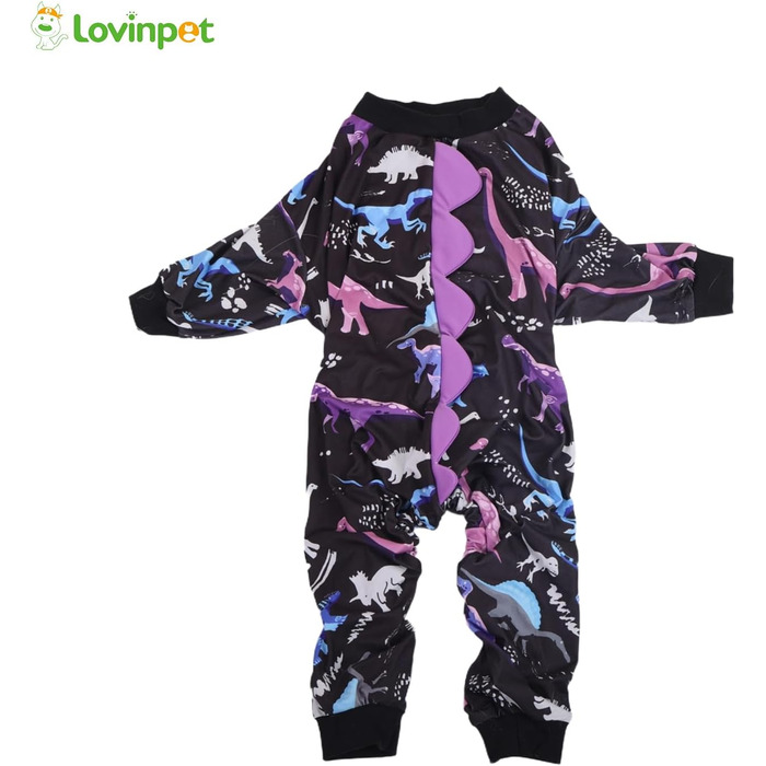 Комбінезон для собак великих порід LovinPet: дихаючий, з UV-захистом, антибактеріальний, для відновлення після операцій, зелено-оранжевий, XXX-Large