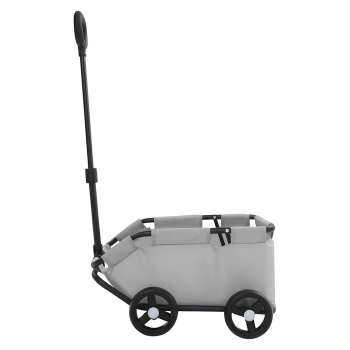 Візок для собак та котів Mini Hundewagen, сірий, до 10 кг, розкладний, з висувним ручками