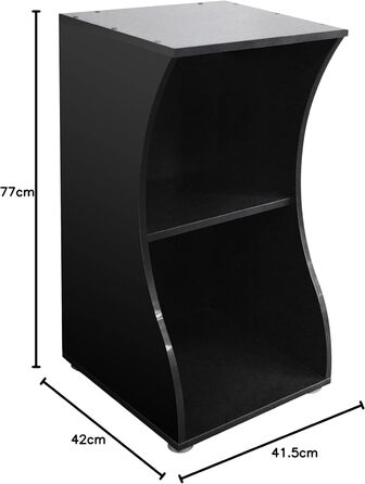 Тумба для акваріума Fluval Flex 57L, відкрита, чорна, 41.5x77x42 см
