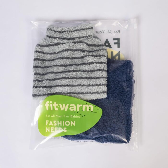Теплий флісовий светр для собак Fitwarm, 2 шт., зимовий одяг для малих порід, для хлопчиків і дівчаток, сірий і темно-синій, XXL