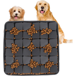 Килимок для собак VOOWO, силіконовий килимок-нюхалка для собак, миска-лежанка Slow Feeder з присосками для малих, середніх та великих собак (Сірий, маленький)