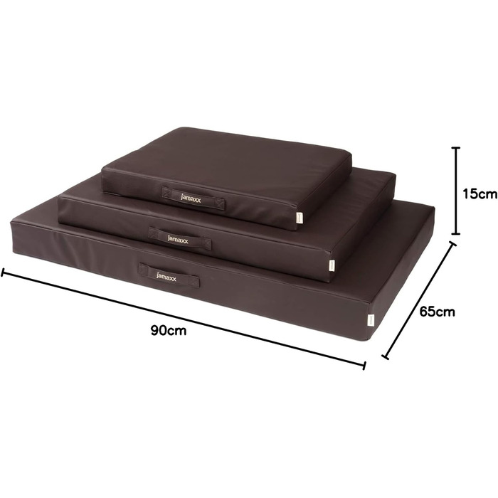 JAMAXX® Преміум подушка для собак, лежанка для собак, канва, ортопедична, memory foam, середні породи, вінтажна канва, матрац PDB1017 M, 90x70/65 см, коричневий