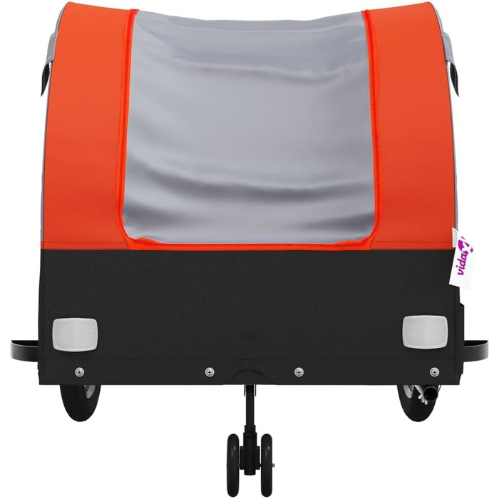 Причіп для собак, велосипедний причіп, причіп для бігу: чорний та помаранчевий, 45 кг, сталь, легка збірка, універсальний