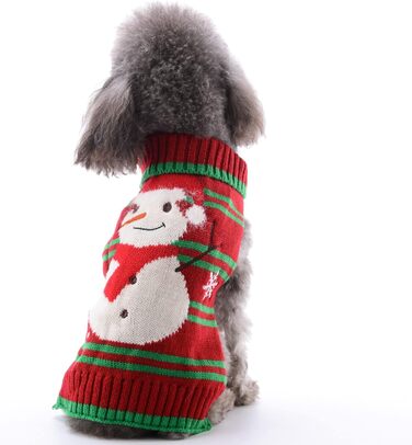 Пуловер для собак з бавовни, костюм для святкування Різдва, теплий зимовий пуловер, костюм для домашнього улюбленця, модна модель, подарунок (XXL, сніговик)