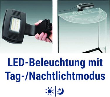 Акваріум Tetra Explorer Line 30 л, повний комплект, із вигнутою передньою стінкою, LED-освітленням, обладнанням, кормом і засобами догляду, чорний