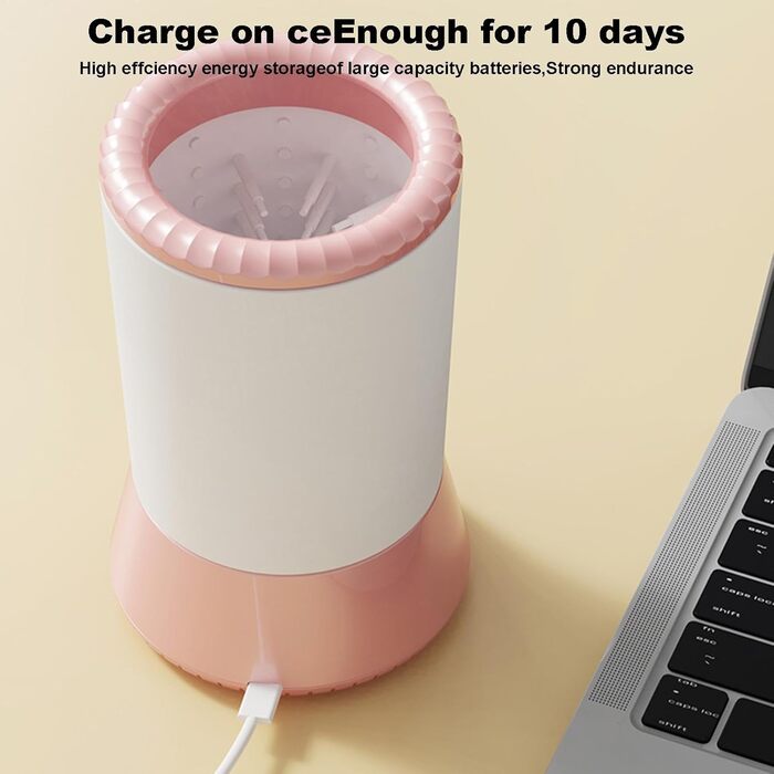 Автоматичний очищувач лап для собак USB, перезаряжається – чаша для миття лап тварин, підходить для собак та котів | Зручний інструмент для догляду за кігтями домашніх улюбленців (Білий Рожевий)