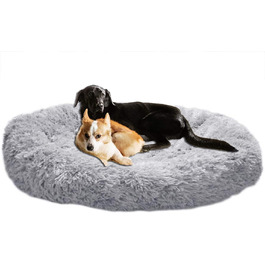 Ортопедичне ліжко для собак XXL: м'яке, зручне, з пам'яті ефекту, для великих собак (Лабрадор), сірого кольору. Зручне собаче ліжко-софа, антистрес, миється.