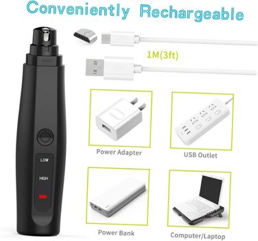 Електричний триммер для нігтів тварин BESPORTBLE: безпечний, простий у використанні, з алмазною обробкою