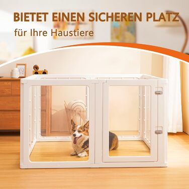 Вигул для цуценят Citylife 6-TLG: розкладний вольєр для собак, котів та кроликів, 60 см, з дверима, антиковзаюча поверхня