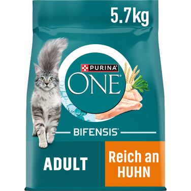 Сухий корм для дорослих котів Purina ONE Bifensis з куркою, 5.7 кг