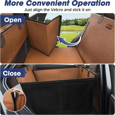 Автокрісло для собак FURTIME, велике, з жорстким дном, водонепроникне, для великих собак, підходить для SUV та позашляховиків