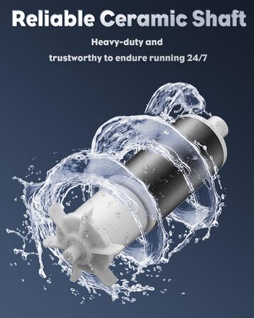 Pawfly внутрішній фільтр для акваріума 455-760 л, регульований акваріумний фільтр з потужним насосом 35 л/хв, ультратихий занурювальний фільтр для прісної та морської води, для очищення ставка